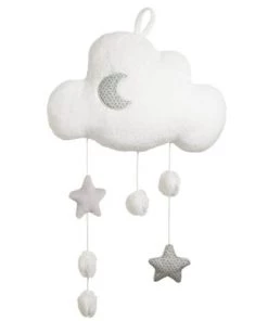 Sauthon Décoration Murale Enfant Suspension Décorative Murale Nuage En Polyester Blanc