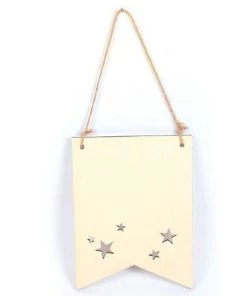 Graine Créative Décoration Murale Enfant Suspension Fanion En Bois étoiles 20 X 15 Cm