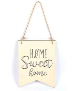 Graine Créative Décoration Murale Enfant Suspension Fanion En Bois Home Sweet Home 20 X 15 Cm