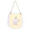 Graine Créative Décoration Murale Enfant Suspension Fanion En Bois Licorne 20 X 15 Cm