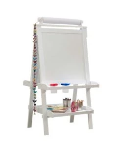 KidKraft Décoration Murale Enfant Tableau Chevalet En Bois Massif Blanc