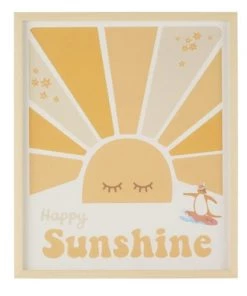 Maisons Du Monde Décoration Murale Enfant Tableau Imprimé Soleil Jaune, Orange Et Blanc 50x60