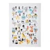 Decoratie Décoration Murale Enfant Tableau Toile Alphabet 50x70cm