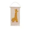 OYOY Living Design Décoration Murale Enfant Tapis Mural Girafe Rose 95% Laine 5% Coton 70x32cm