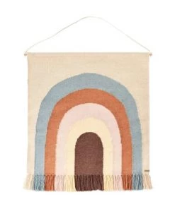 OYOY Living Design Décoration Murale Enfant Tapis Mural Multicolore En Laine Et En Coton 124x100cm