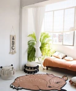 Lorena Canals Décoration Murale Enfant Tenture Murale En Coton Beige ABC 75x25 -Décoration murale enfant Soldes tenture murale en coton beige abc 75x25 4