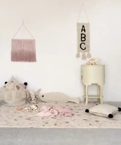 Lorena Canals Décoration Murale Enfant Tenture Murale En Coton Beige ABC 75x25 -Décoration murale enfant Soldes tenture murale en coton beige abc 75x25 6