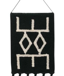 Lorena Canals Décoration Murale Enfant Tenture Murale En Coton Noir 90x45