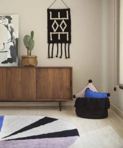 Lorena Canals Décoration Murale Enfant Tenture Murale En Coton Noir 90x45 -Décoration murale enfant Soldes tenture murale en coton noir 90x45 3