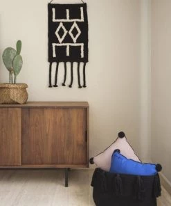 Lorena Canals Décoration Murale Enfant Tenture Murale En Coton Noir 90x45 -Décoration murale enfant Soldes tenture murale en coton noir 90x45 4