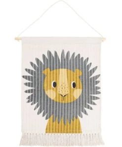 Nattiot Décoration Murale Enfant Tenture Murale Lion Jaggo