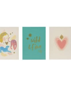 Maisons Du Monde Décoration Murale Enfant Toiles Imprimés Multicolores (x3) 20x28