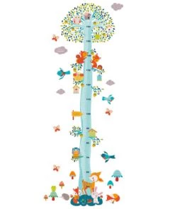 Djeco Décoration Murale Enfant Toise-stickers Copains Des Bois