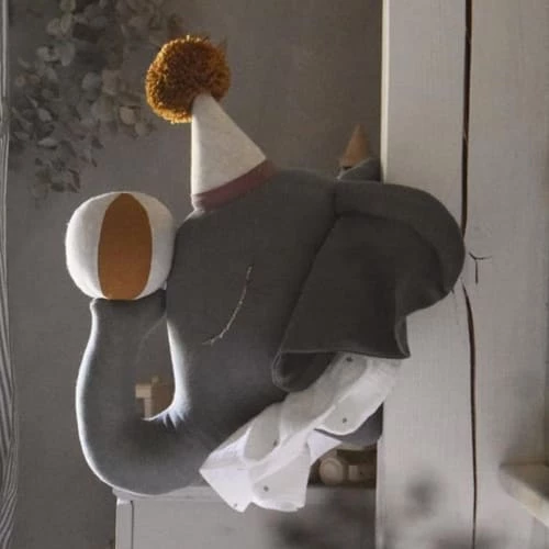 Sevira Kids Décoration Murale Enfant Trophée En Peluche Éléphant 4 Sevira Kids Décoration Murale Enfant Trophée En Peluche Éléphant – Image 4