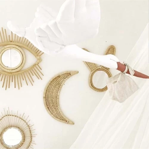 Sevira Kids Décoration Murale Enfant Trophée Mural Cigogne En Lin Blanc 4 Sevira Kids Décoration Murale Enfant Trophée Mural Cigogne En Lin Blanc – Image 4