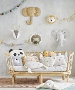Maisons Du Monde Décoration Murale Enfant Trophée Mural éléphant En Fibre Végétale 52x50 -Décoration murale enfant Soldes trophee mural elephant en fibre vegetale 52x50 1000 14 5 215829 3