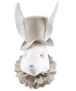 Sevira Kids Décoration Murale Enfant Trophée Mural Lapin En Peluche