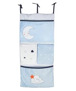 Kinousses Décoration Murale Enfant Vide Poche Bébé Bleu Velours